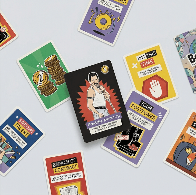 BeSharp cards spread on a light surface